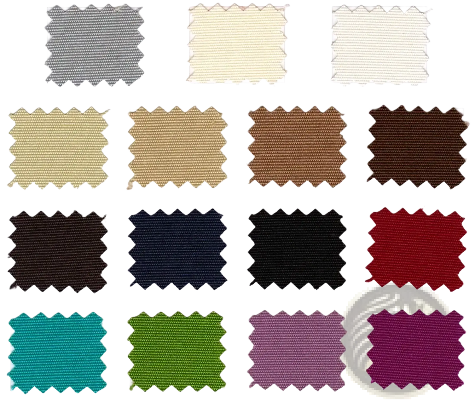 A collection of colorful fabric swatches for outdoor rattan sectional sofa set garden furniture upholstery