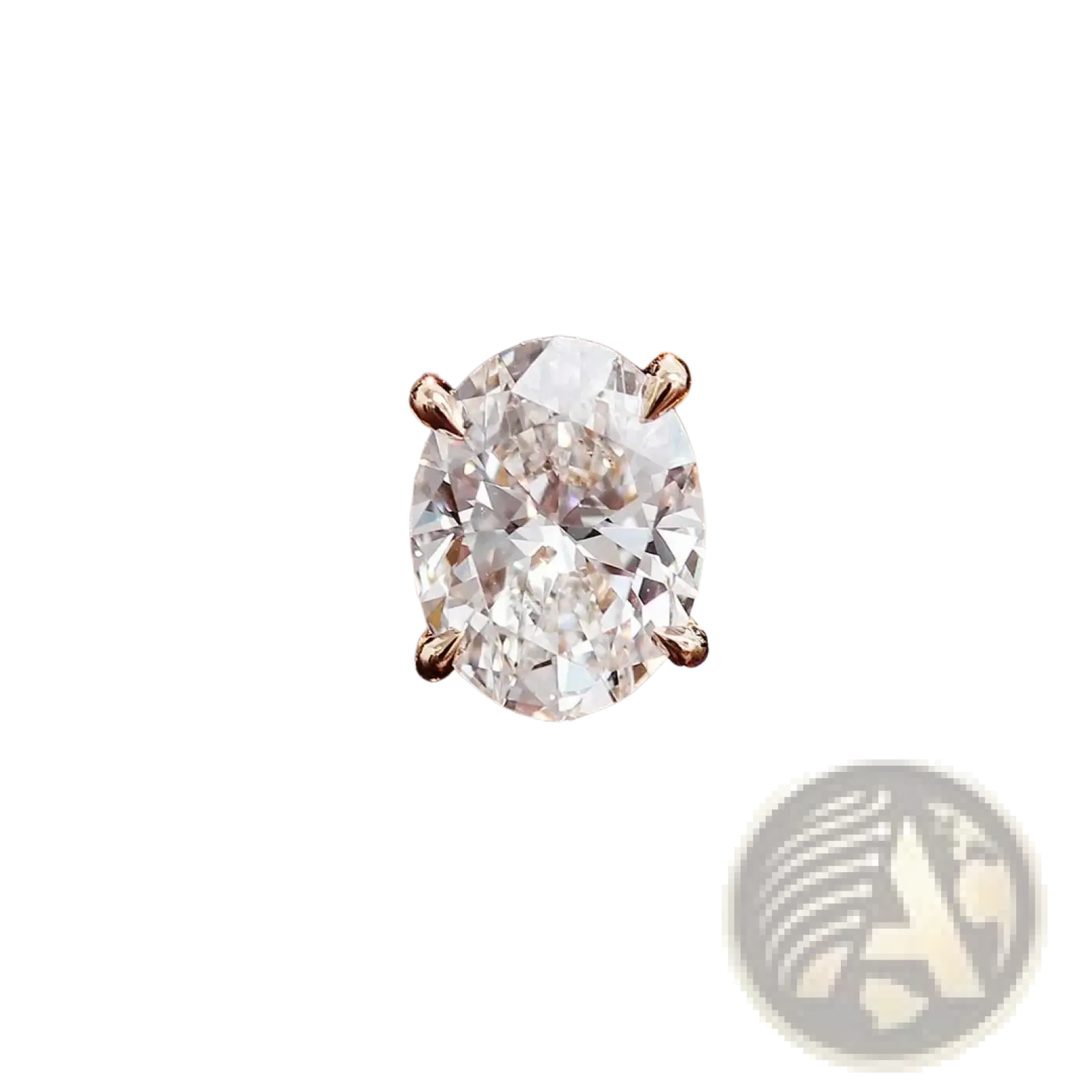 Oval lab diamond bridal set featuring a radiant oval-cut diamond engagement ring with gold band and matching wedding bands