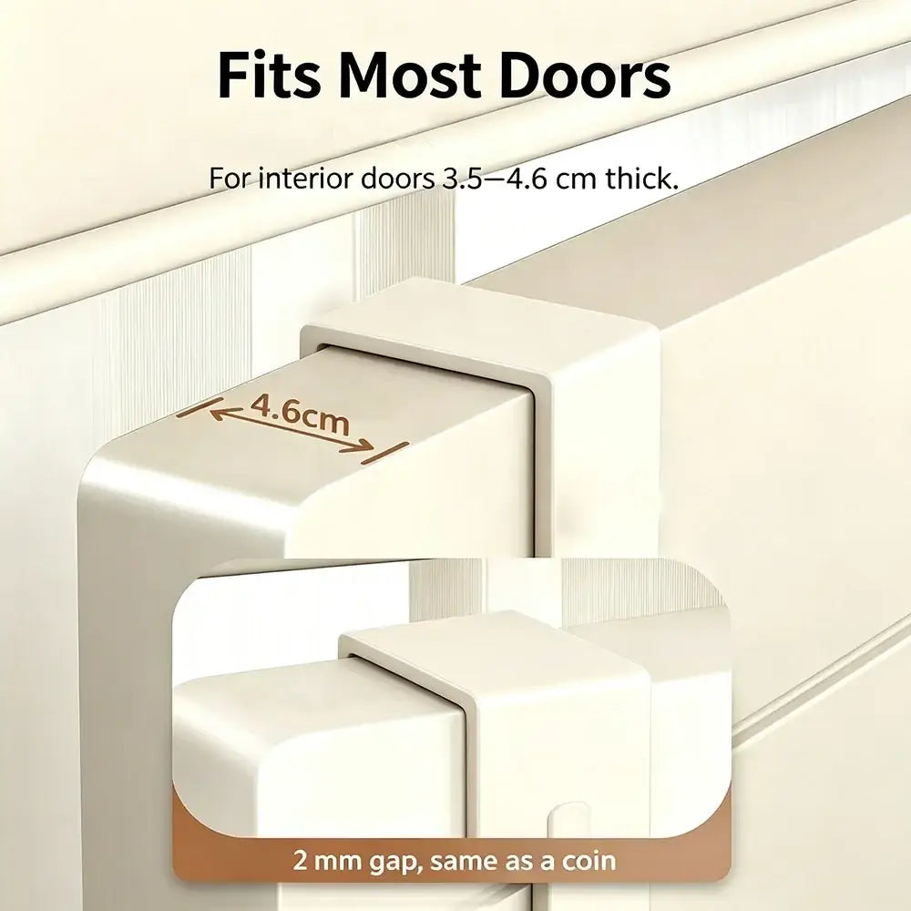 White plastic door frame adapter for over door organizer with shelf and hooks 4.6cm width 2mm gap interior doors