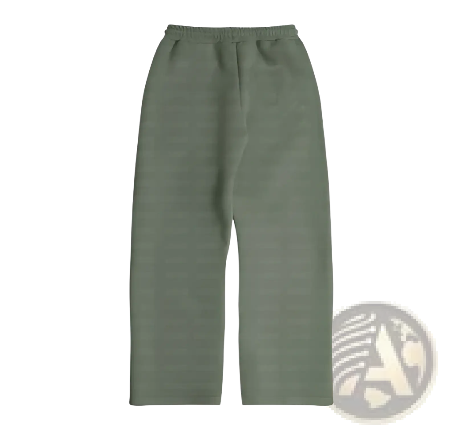 Olive green cotton joggers with elastic waistband from oversized unisex streetwear hoodie and sweatpants set