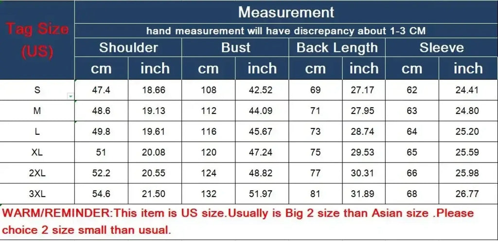 Size chart for oversized zip up hoodie women solid fleece sweatshirt showing measurements in cm and inches from s to 3xl