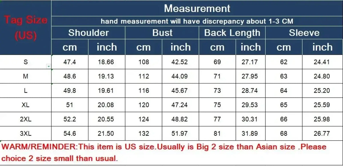 Size chart for oversized zip up hoodie women solid fleece sweatshirt showing measurements in cm and inches from s to 3xl