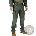 Olive green p40 tactical pants men with multiple zippered pockets and reinforced stitching for military use