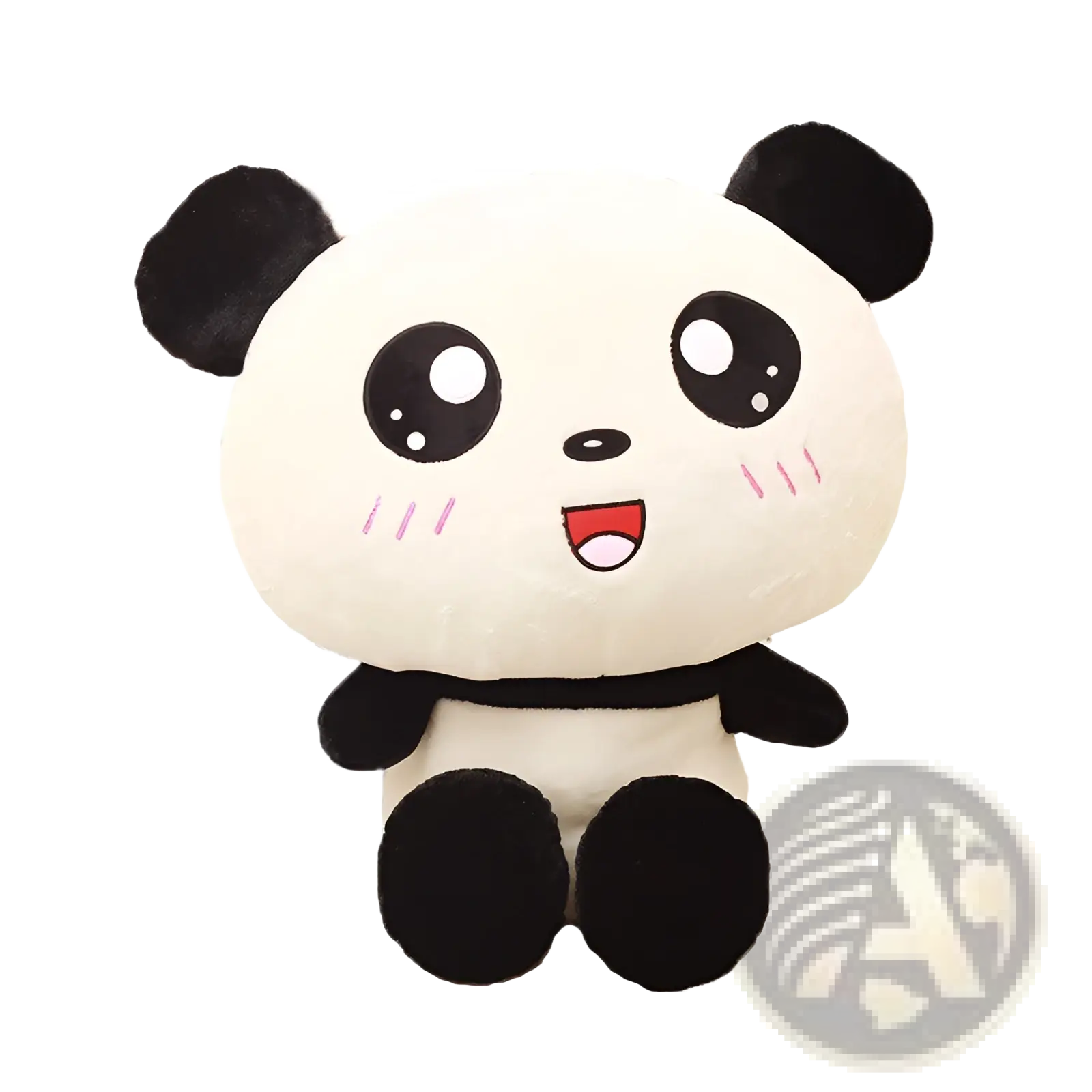 50cm panda plush pillow soft stuffed animal toy with white and black fur and embroidered facial features