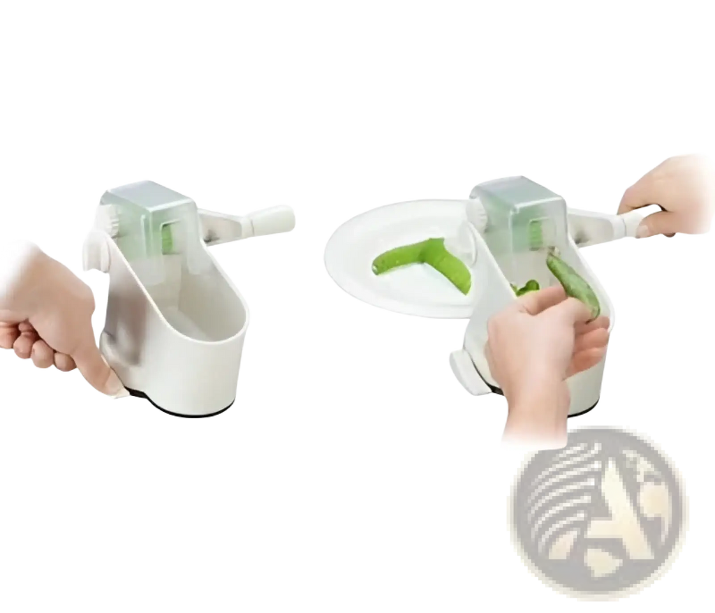 White and green pea peeler manual hand crank vegetable sheller tool with sleek ergonomic design for easy peeling