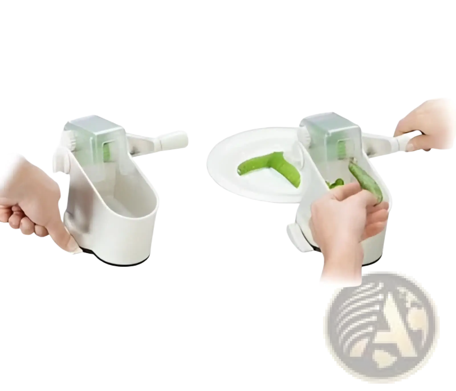 White and green pea peeler manual hand crank vegetable sheller tool with sleek ergonomic design for easy peeling