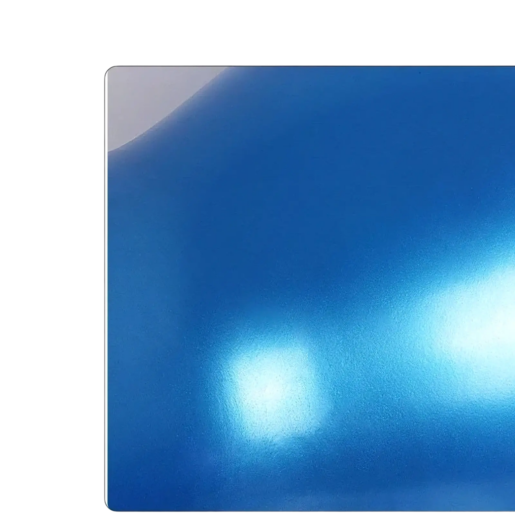 Blue peanut exercise ball for pregnancy with a non-slip glossy surface for labor support and stability
