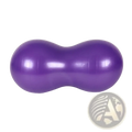 Purple peanut exercise ball with glossy smooth surface designed for pregnancy and labor support