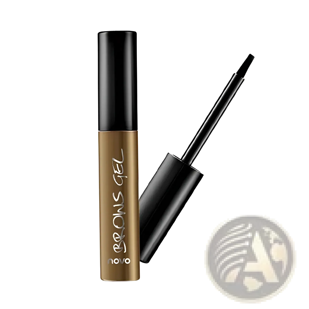 Novo brows black and gold tube peel off eyebrow tattoo tint waterproof gel kit with black wand applicator