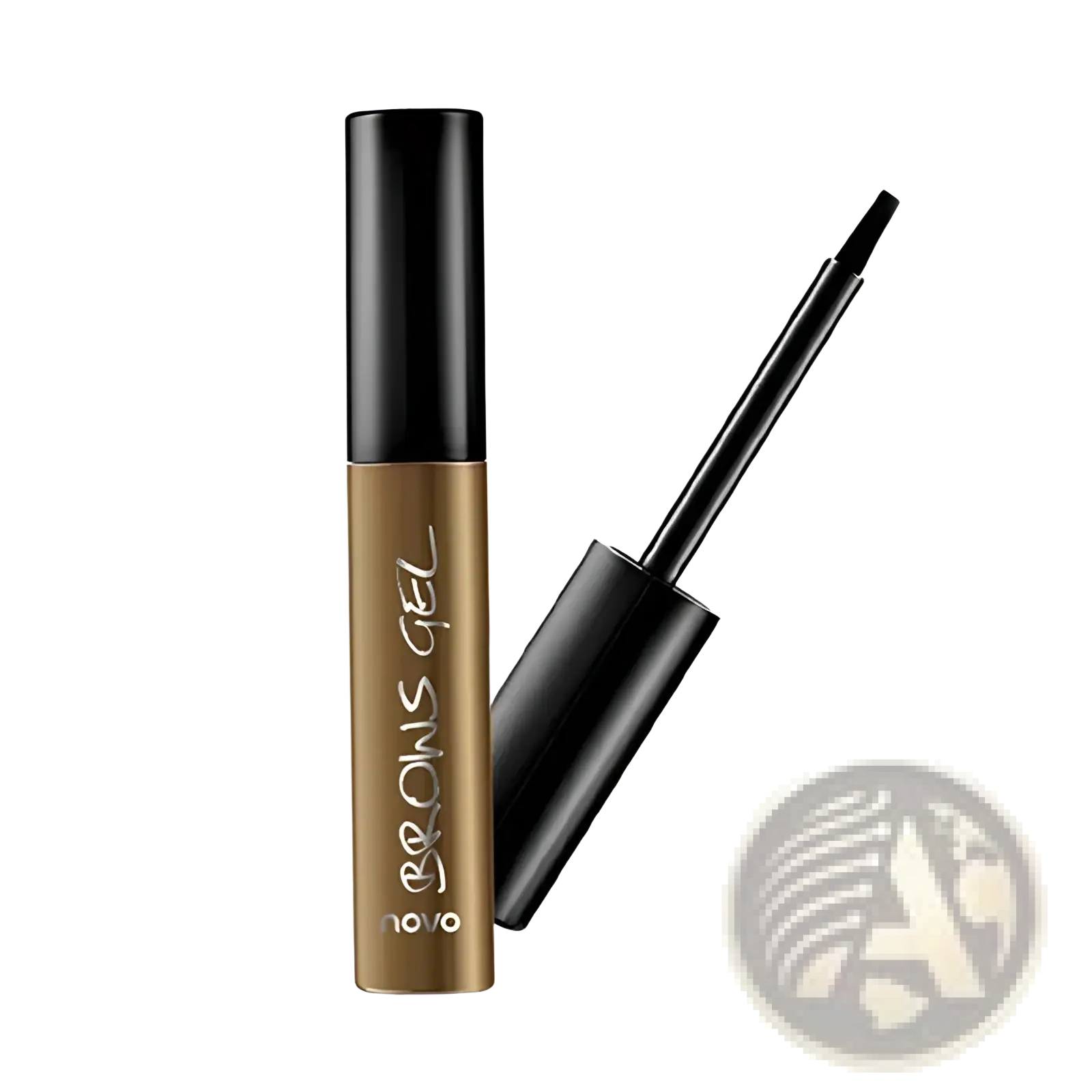Novo brows black and gold tube peel off eyebrow tattoo tint waterproof gel kit with black wand applicator