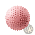 Pelvic floor massage ball in soft pink with textured raised bumps and smooth center for postpartum shaping use