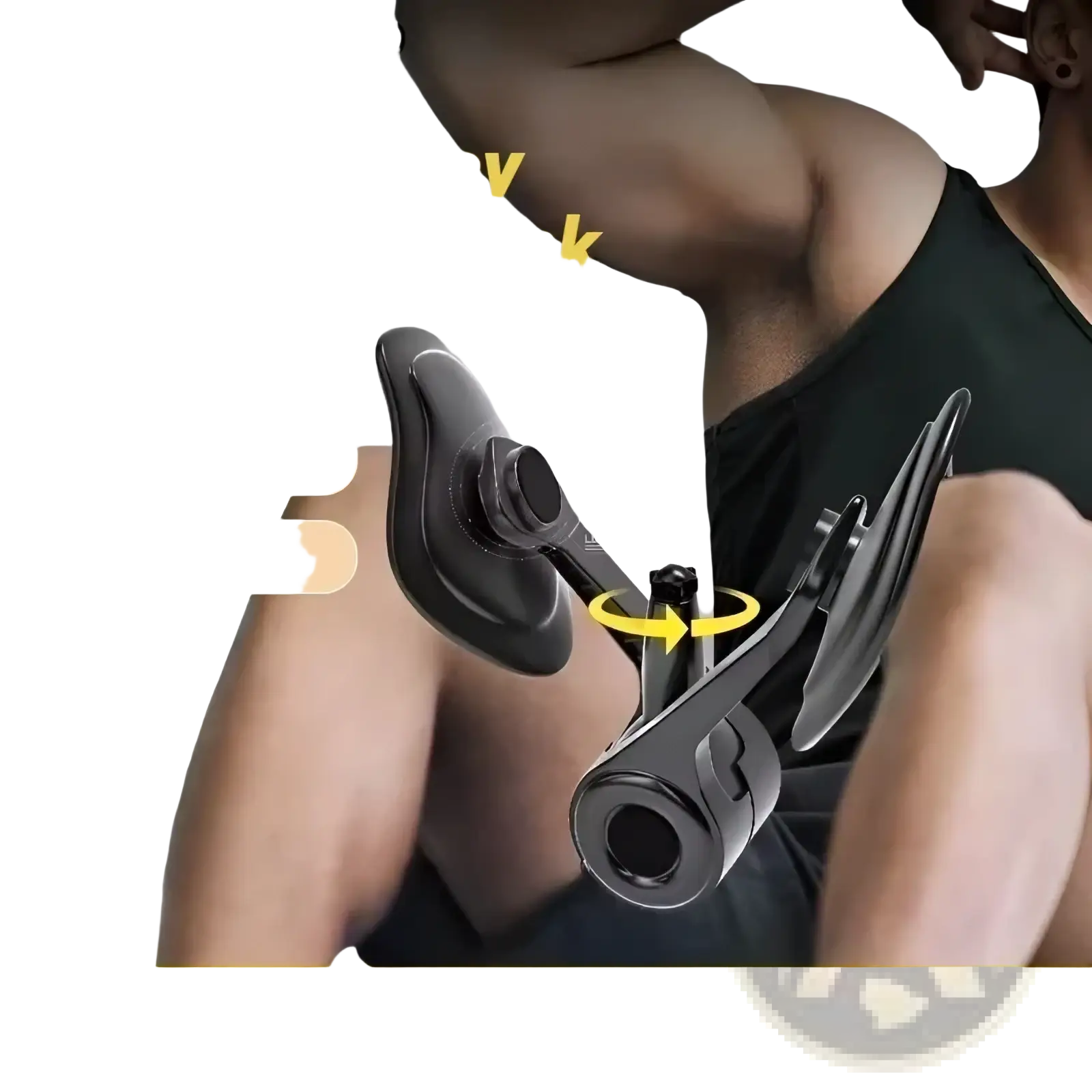 Black starmap brand adjustable resistance pelvic floor muscle trainer and buttock exerciser with rotating baffle and 20kg capacity