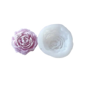 A delicate pink silicone peony candle mold with intricate petal details for diy floral soap and resin crafting