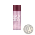 A translucent lavender perfume essential oil bottle with a matte burgundy cap from bear body chic season collection