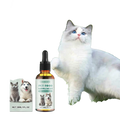 Yegbong pet anxiety relief drops in amber glass bottle with black dropper cap for dogs and cats to soothe anxiety