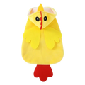 Yellow plush chick shaped hot water bottle with red beak and feet for large dogs pet clothing polyester