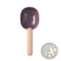 Pet feeding spoon abs plastic food scoop with sleek matte gray scoop and smooth beige handle for easy feeding