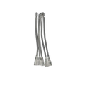 Clear plastic pet feeding syringe tubing with tapered end and small connector in a 5 pack set