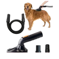 Black t62c pet grooming vacuum attachment and hair brush kit with green bristles and flexible hose for pet hair removal