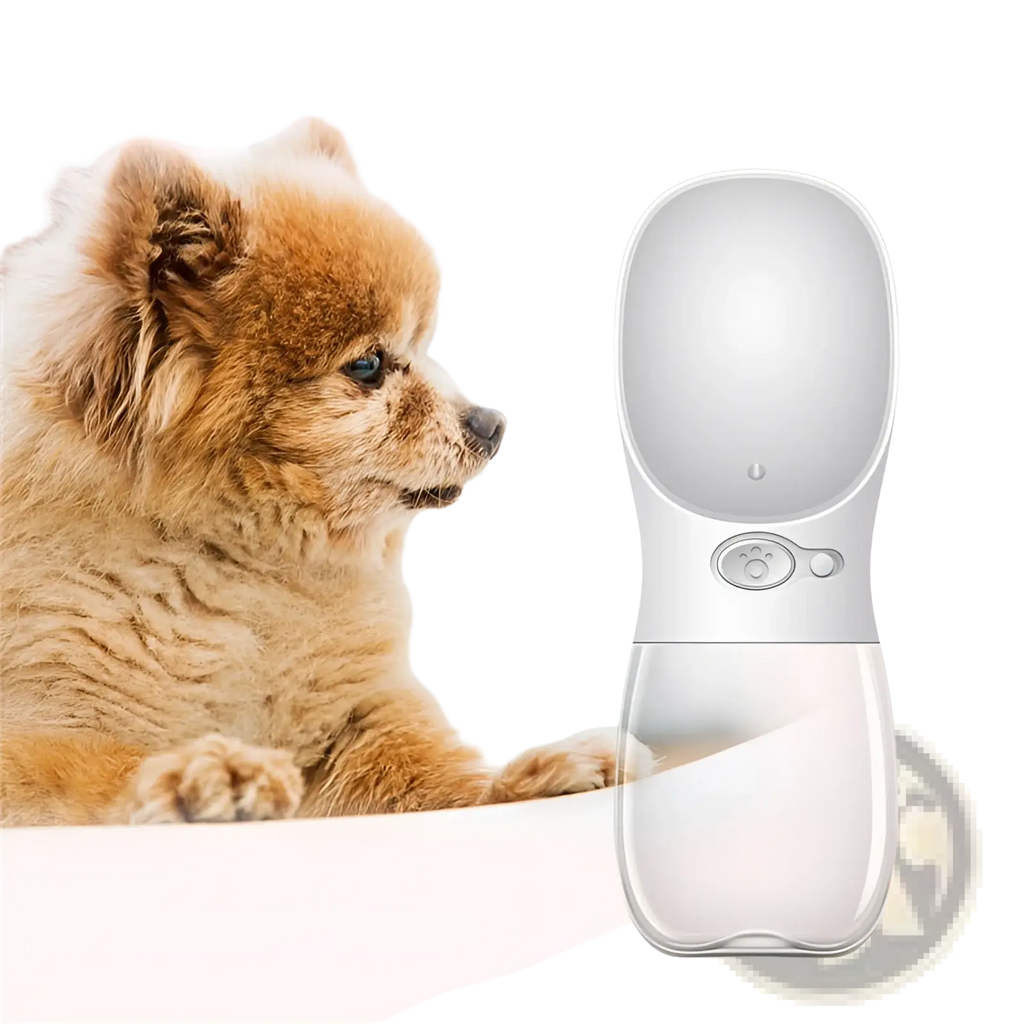 White plastic pet water bottle portable outdoor leakproof cup with ergonomic design and measurement markings