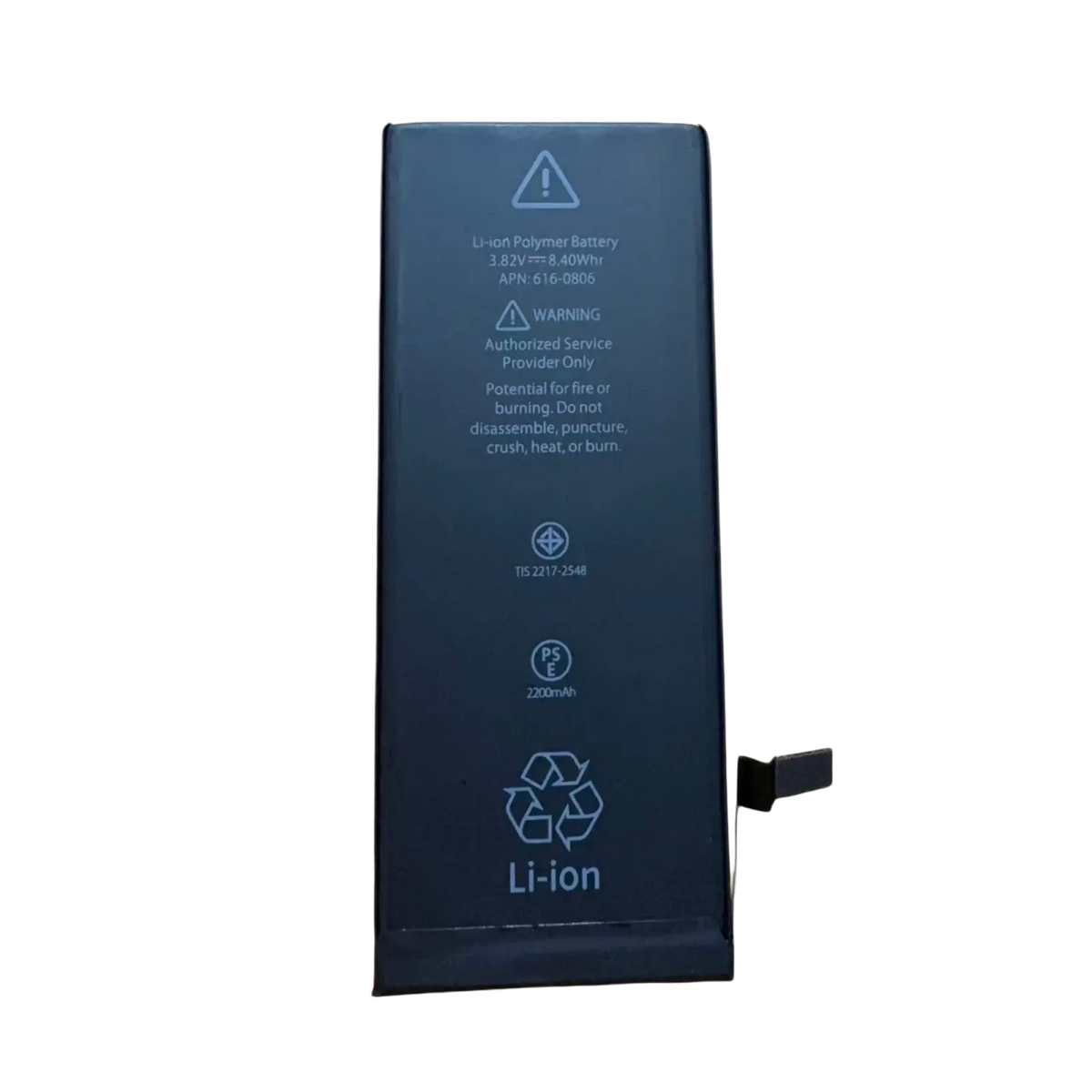 Dark blue rectangular lithium ion polymer phone battery for iphone 5s 5c with 1560mah capacity for long time use