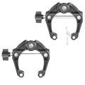 Black plastic bicycle brake levers with silver metal adjustment knobs for minimalist style phone screen separator tool
