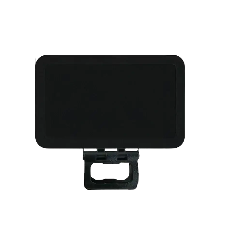 Black rectangular car phone holder with clip attachment for phone sun shade anti glare uv protection cover
