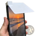 White plastic phone stand with house-shaped design for phone sunshade case anti glare pla cover use
