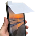 White plastic phone stand with house-shaped design for phone sunshade case anti glare pla cover use