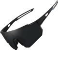 Black matte-finish one-piece bicycle windscreen sport sunglasses with aerodynamic frame made in mainland china