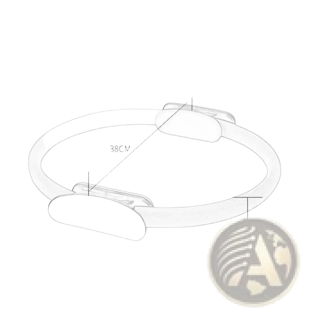 Pilates ring fitness magic circle yoga equipment with sleek translucent resistance loop and padded handles for grip
