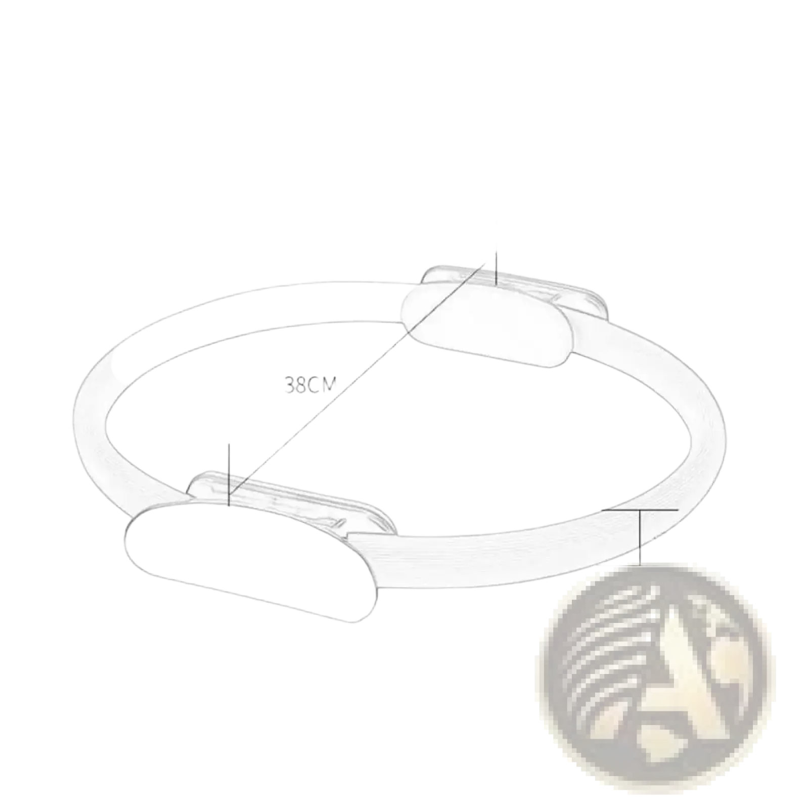 Pilates ring fitness magic circle yoga equipment with sleek translucent resistance loop and padded handles for grip