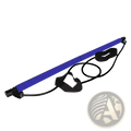 Blue pilates stick adjustable home workout bar with black resistance bands and adjustable handles for strength training