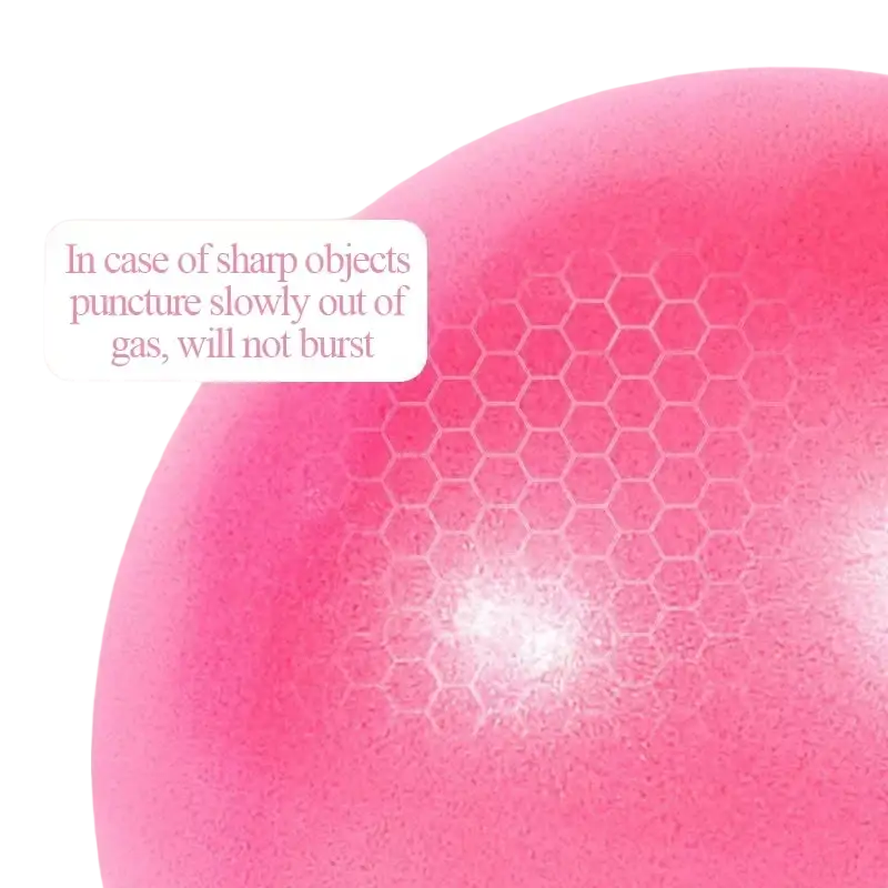 Pink 25cm mini yoga ball straw ball with explosion-proof honeycomb technology and hexagon pattern design