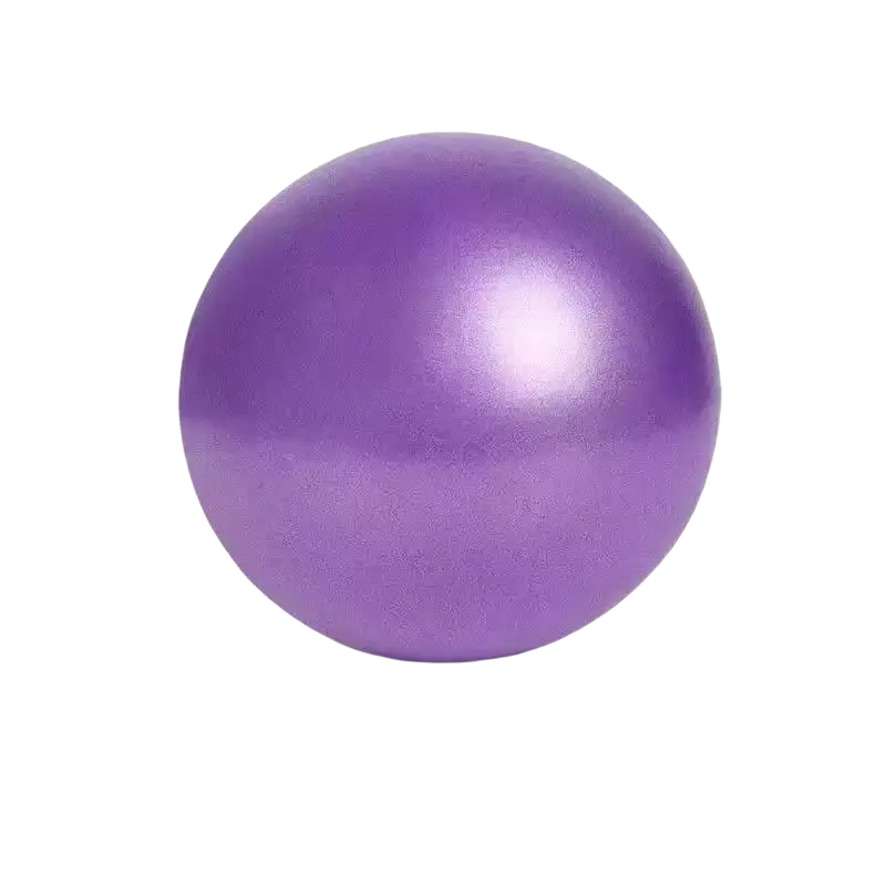 A smooth glossy purple ball straw ball 25 cm diameter for mini yoga and fitness exercise use