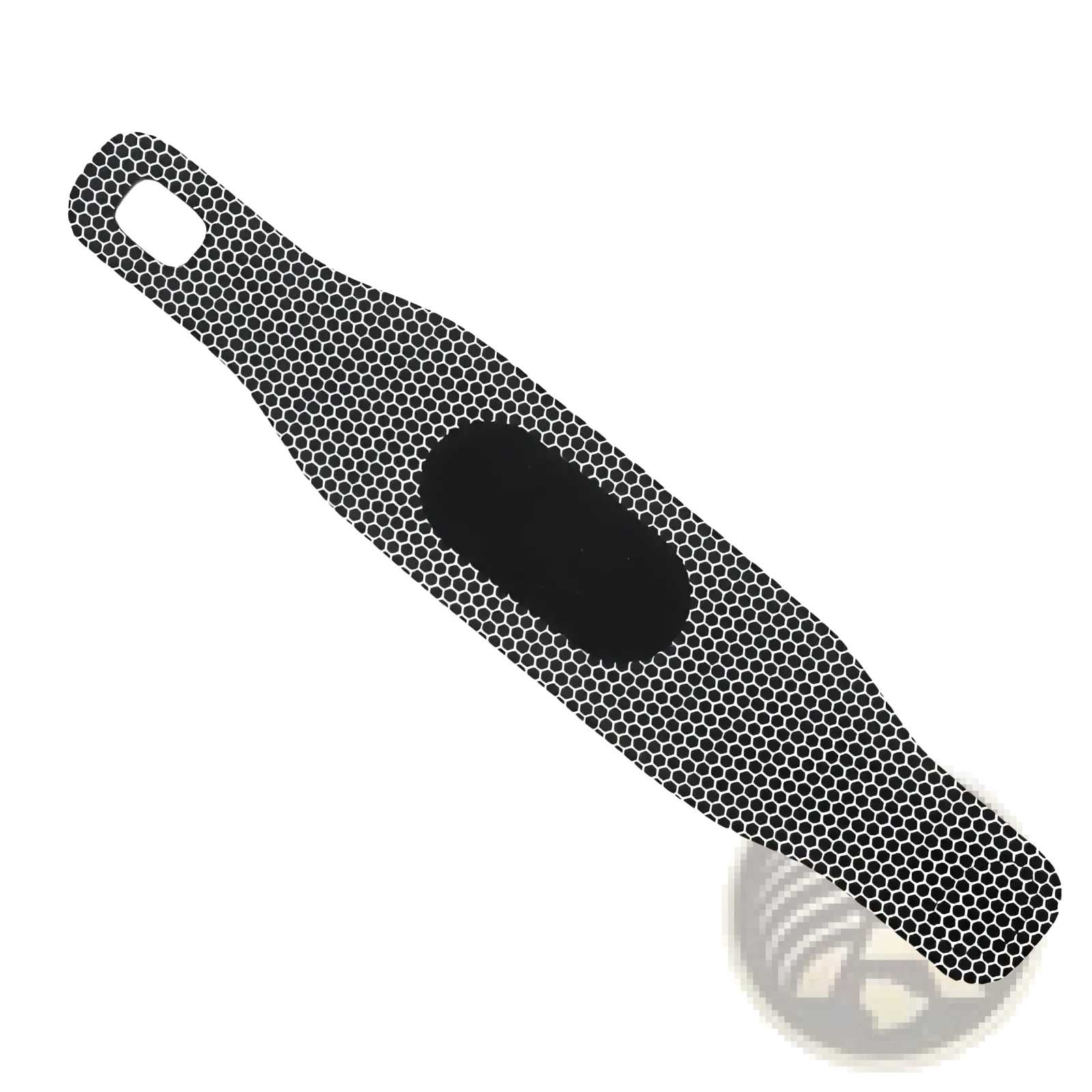 Black honeycomb-patterned phantom night black model grip pad showing the back side for sports wrist support