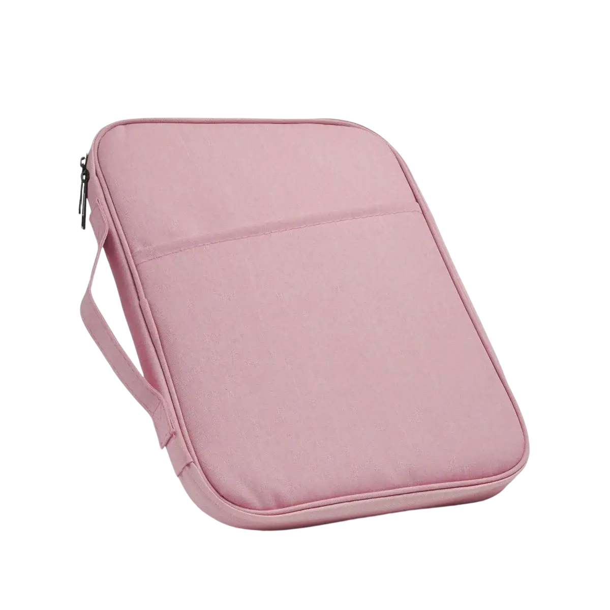 Pink laptop sleeve 11 to 13 inch splash-resistant oxford fabric padded case with zipper closure and handle