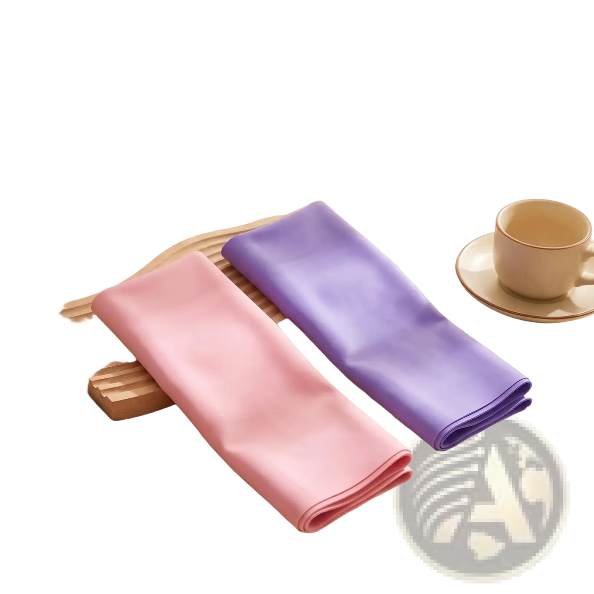 Soft extra-thick pink pilates resistance bands in dual pink and purple hues for enhanced flexibility and strength training