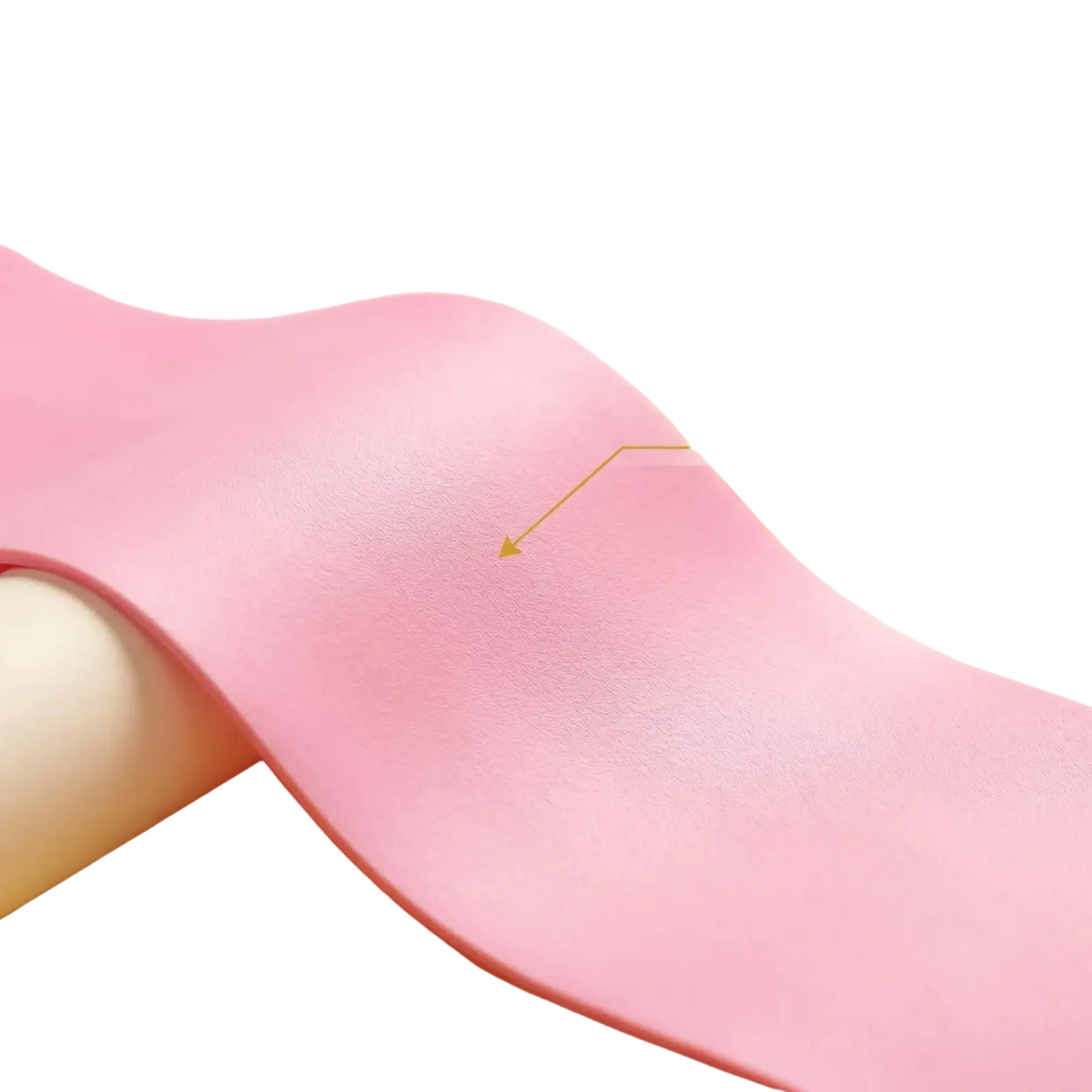 Pink pilates resistance bands made of soft smooth skin-friendly textured material for effective workout sessions