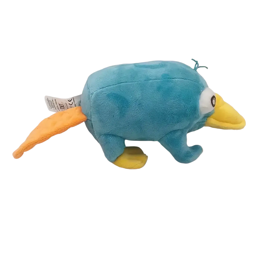 Platypus plush toy soft stuffed animal featuring a soft blue body with yellow beak feet and tail plush toy