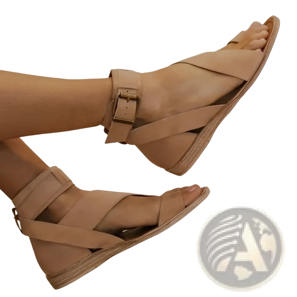Plus size women flat roman strappy beige suede sandals with crisscross straps and woven espadrille sole