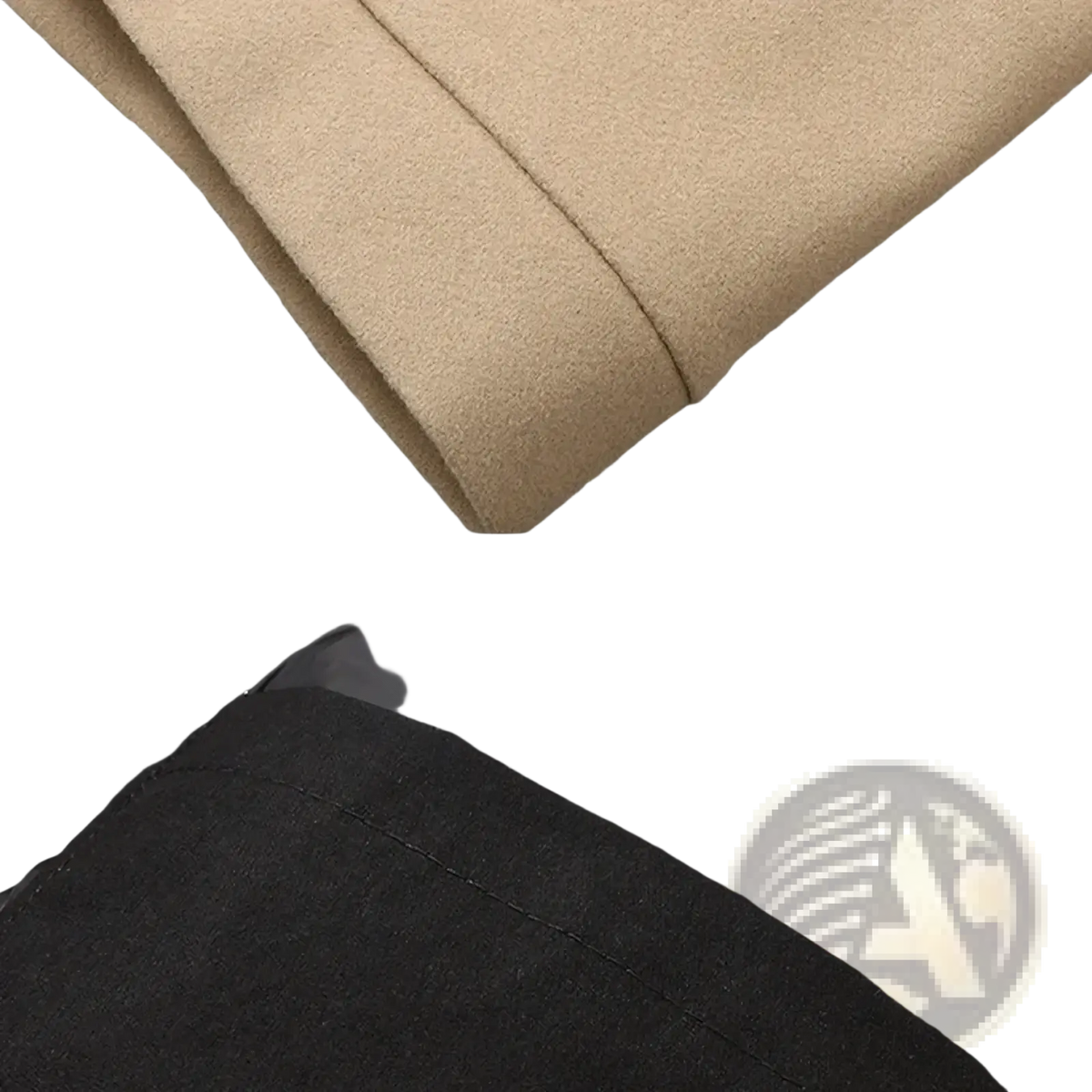 Plus size wool coat men 10xl 12xl in beige with smooth textured fabric and neatly stitched hem for casual wear