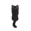 Black plush cat-shaped pin with embroidered orange ears and stitched number 3 featured in mainland china plush toys type