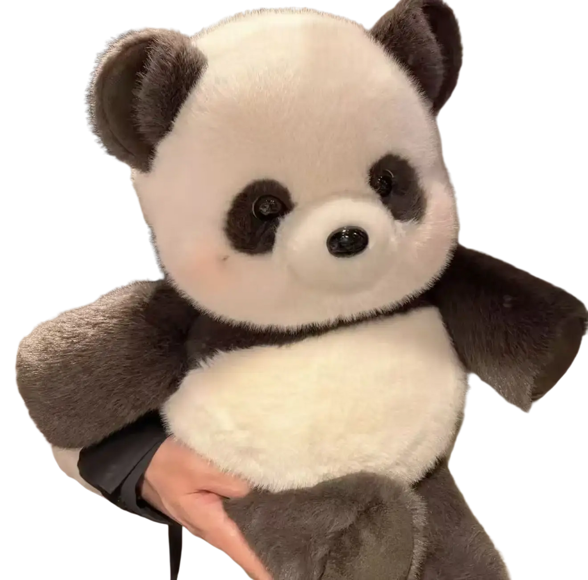Plush pig stuffed animal pillow 17.7 inch featuring soft plush panda toy with black and white fur and round eyes