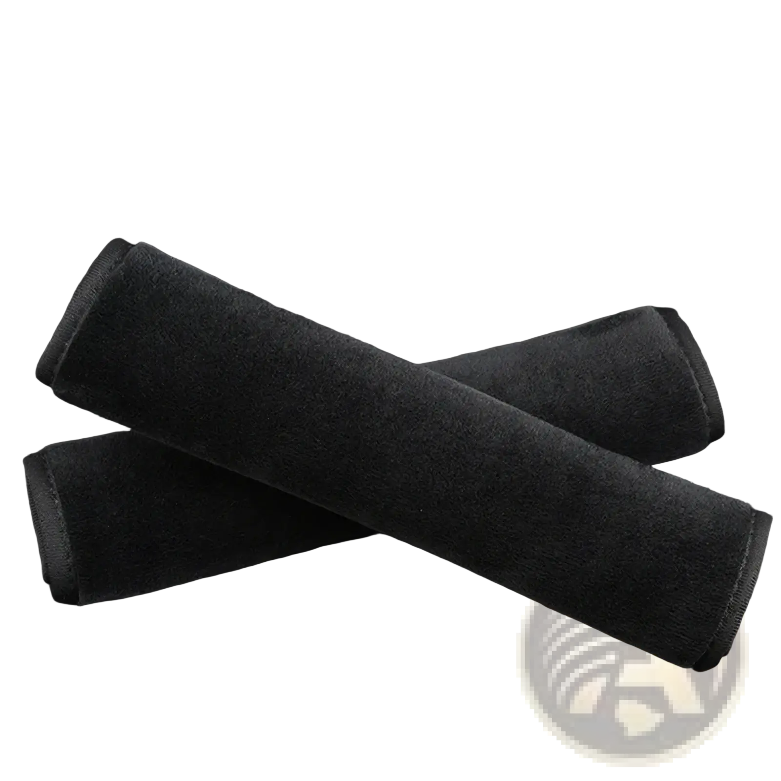 Black plush car seat belt covers soft padded shoulder pads for enhanced comfort and safety in vehicles