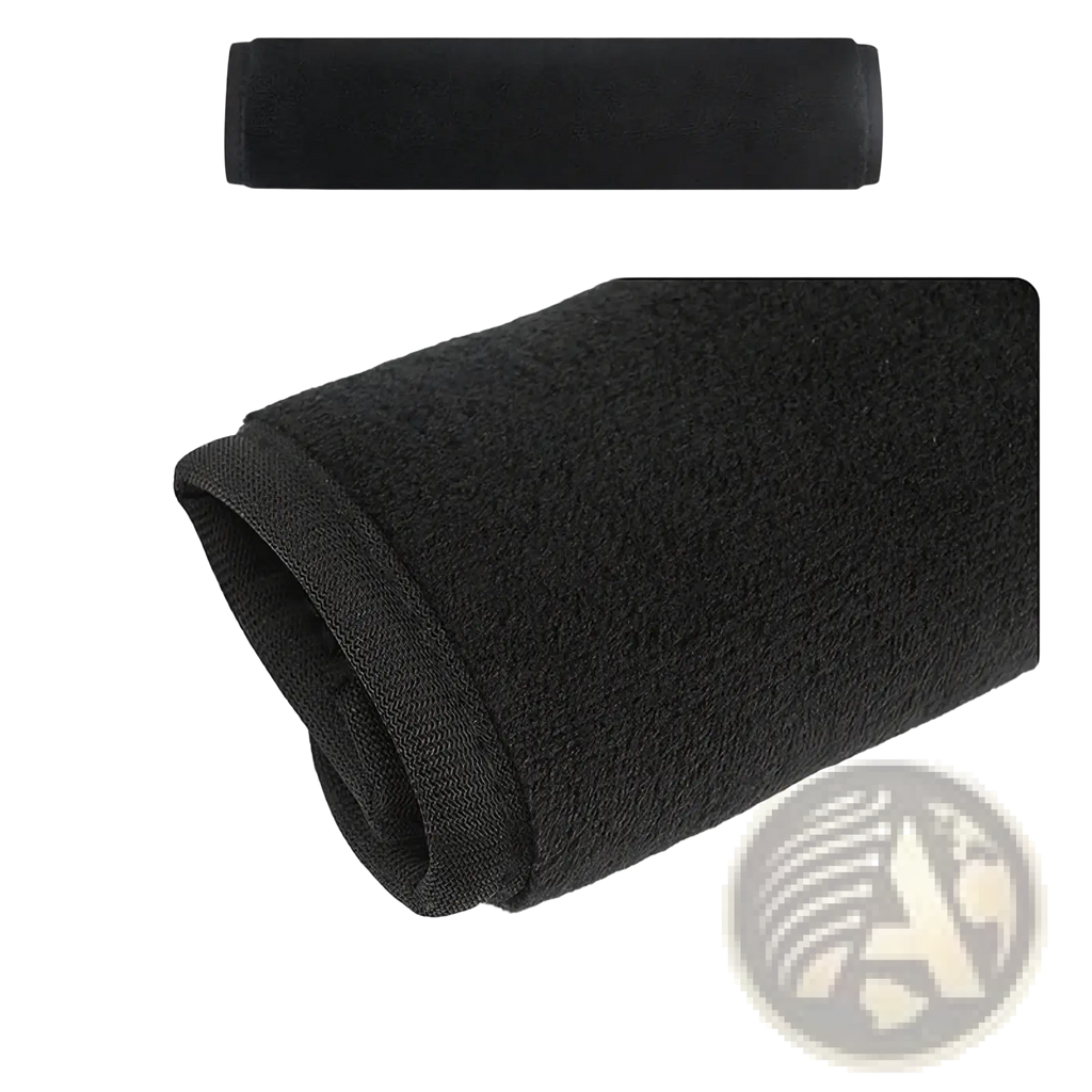 Black velvet roll 25cm long 6cm wide for plush seat belt covers black and pink car shoulder pads