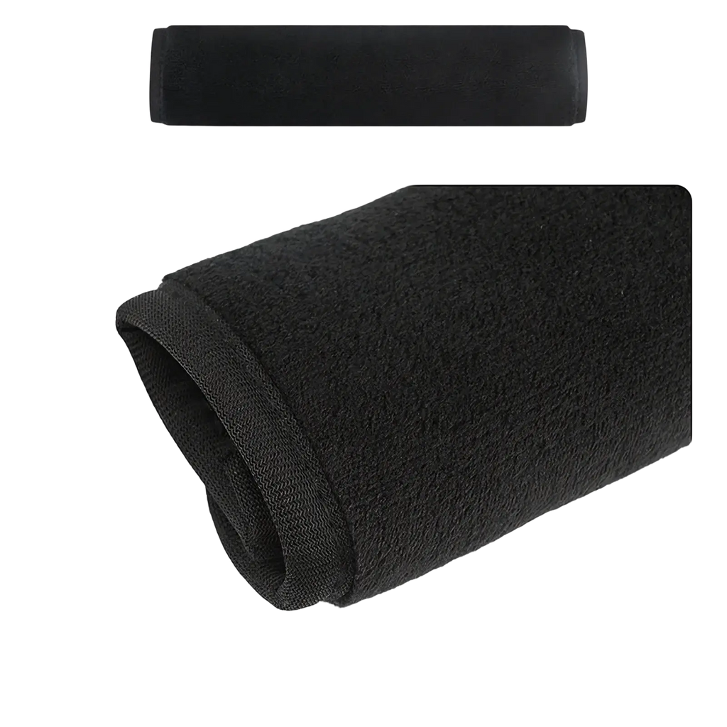 Black velvet roll 25cm long 6cm wide for plush seat belt covers black and pink car shoulder pads