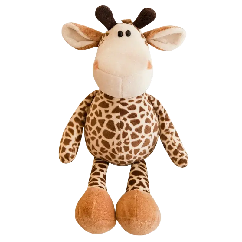 Plush toy safari animal stuffed doll 25cm featuring cream face brown spots plush filling soft fabric material