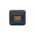 Black rectangular pmpn4527a battery charger with orange warning label for dmr dp2400 motorola radio use