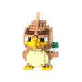 Pokemon building block toy set featuring a 304-piece nanoblock brown and yellow bird holding a green leafy branch